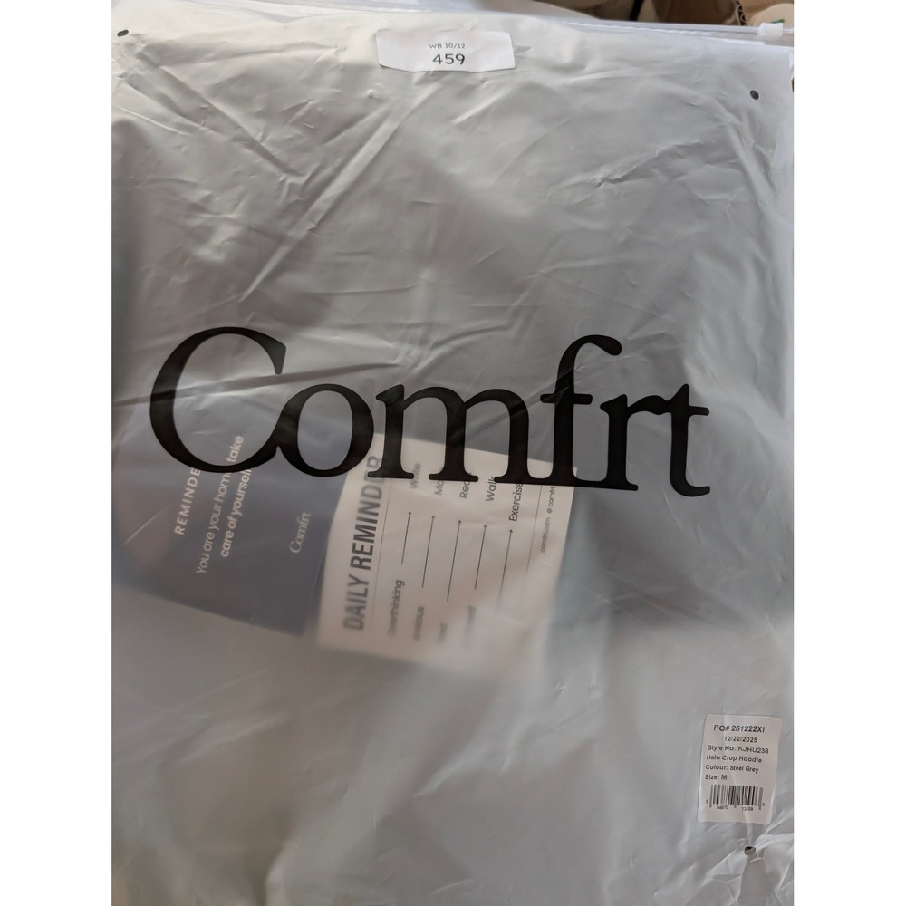 Comfrt Halo Crop Hoodie Steel Grey  XS Pullover Sweatshirt